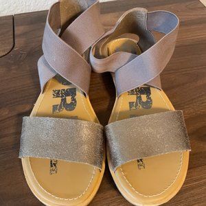 Sorel Women's Ella Sandals, Ash Brown, 8 Medium US